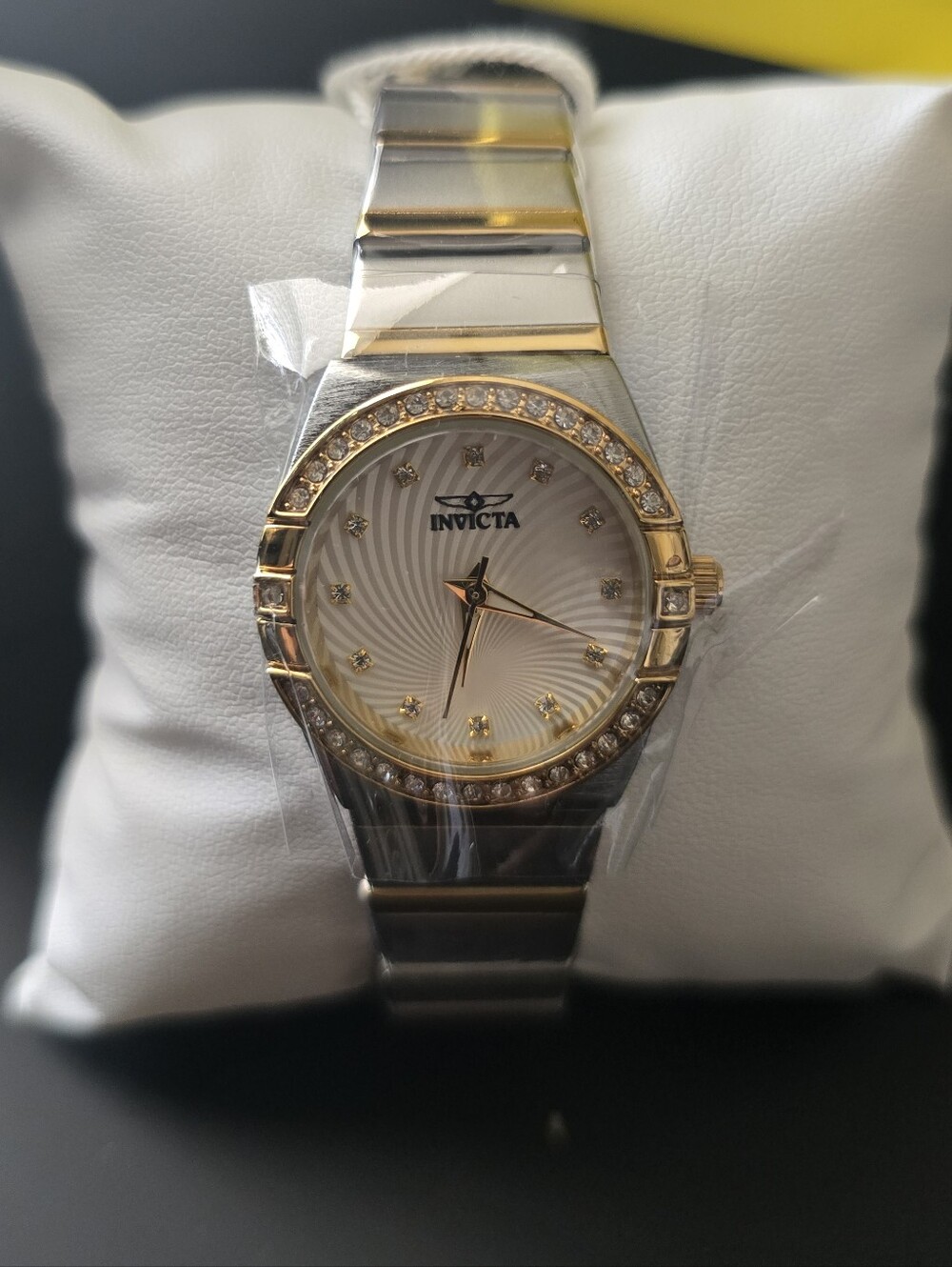 Invicta Women's Two-Tone Gold and Silver Crystal Bezel Watch